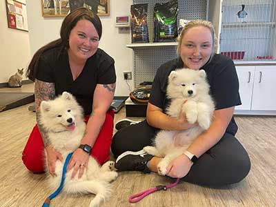 Technicians with our patients Technicians with our patients