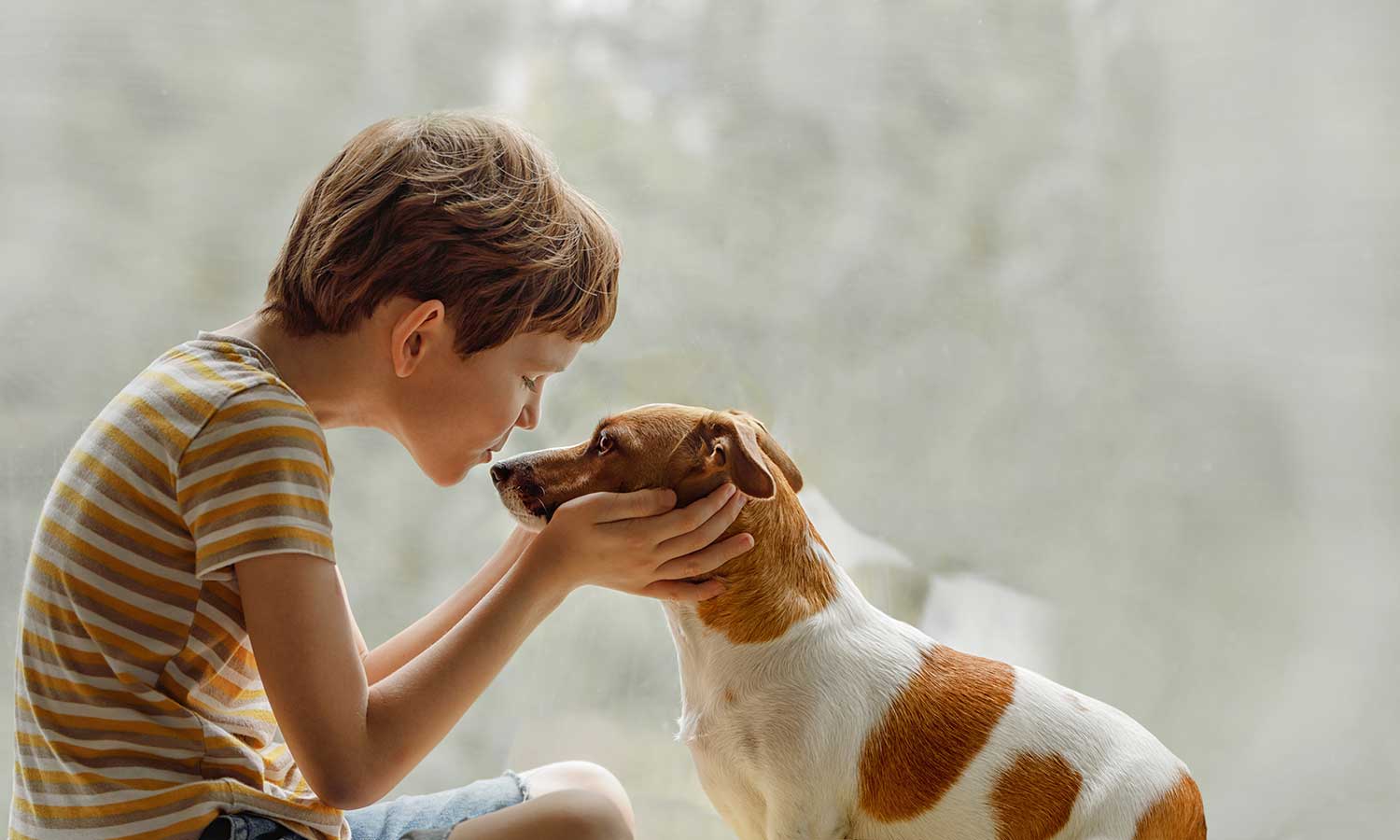 Boy with his dog